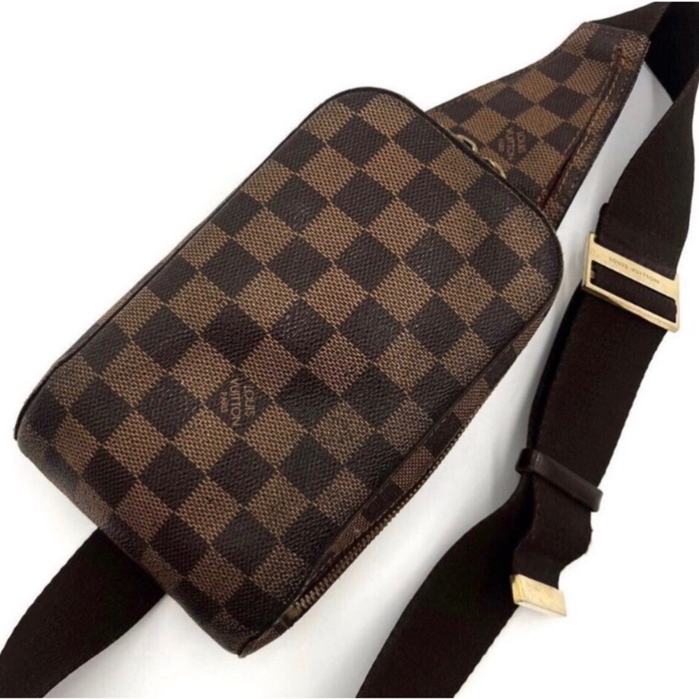 Louis Vuitton  Authentic Damier Ebene Geronimos Sling
